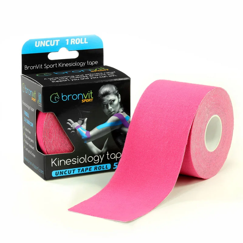 BronVit Sport Kinesio Tape classic 5 cm x 5 m tejpovací páska růžová