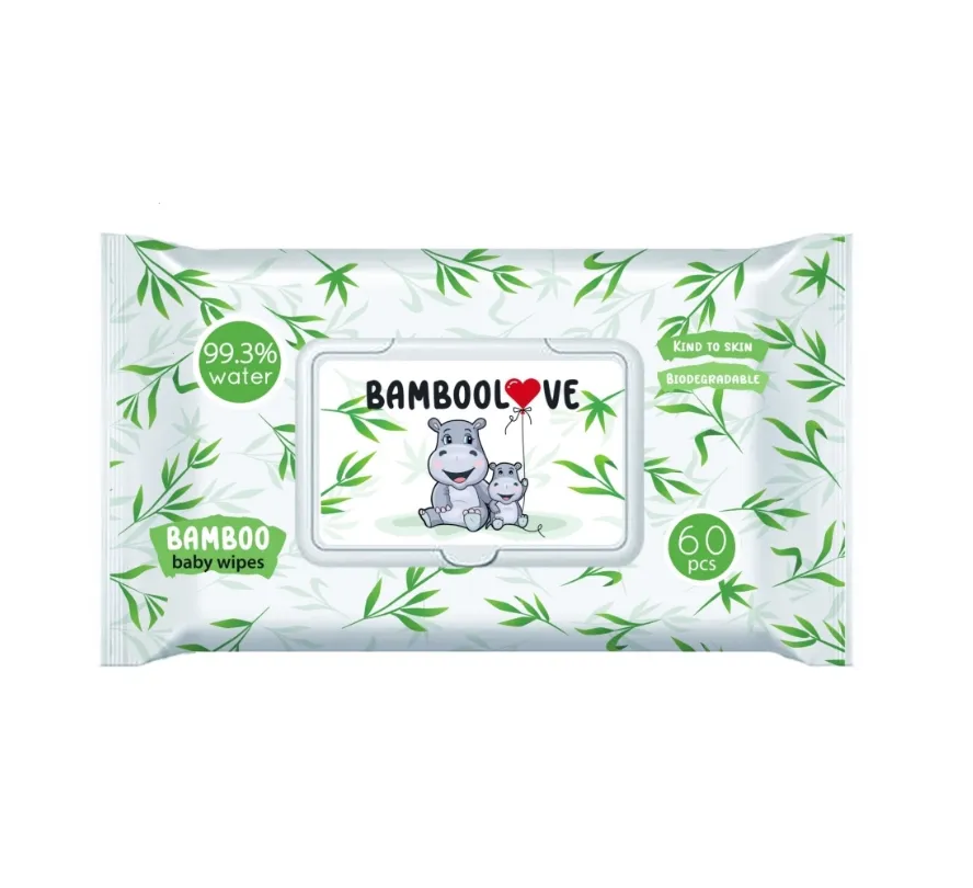 Bamboolove Vlhčené ubrousky Bambus 60 ks