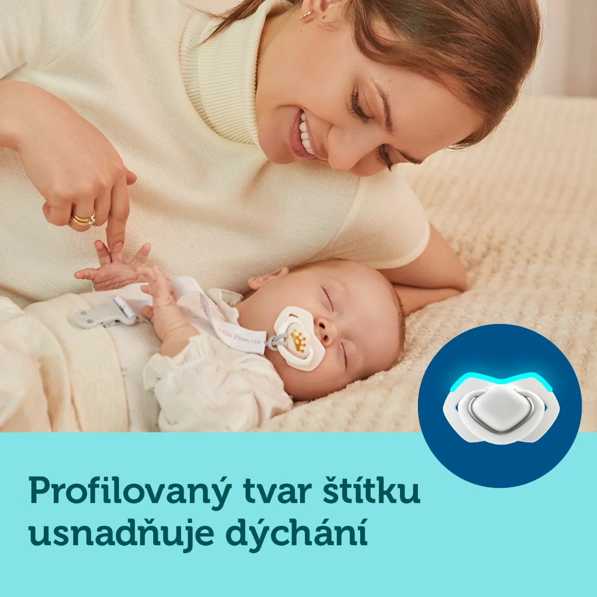 Canpol babies Symetrické silikonové dudlíky 0–6 měsíců 2 ks Light touch modré