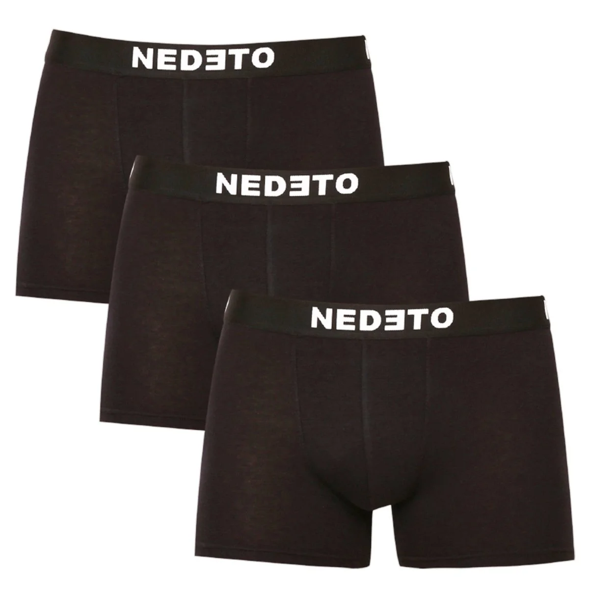 Nedeto 3PACK pánské boxerky černé (3NB001b) L 