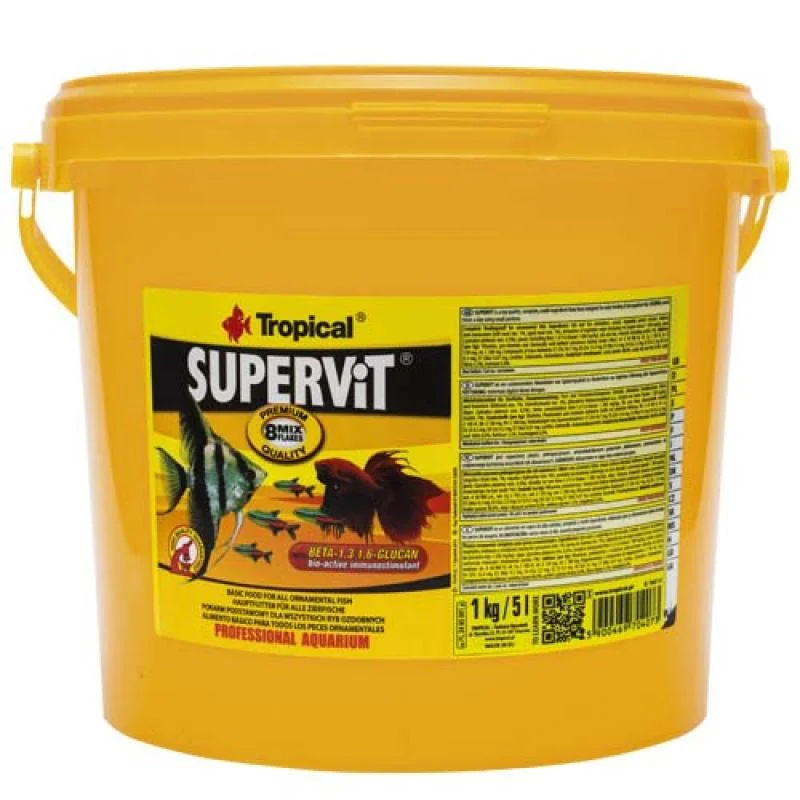 Tropical Supervit 5l/1kg vločkové krmivo pro všežravé akvarijní ryby