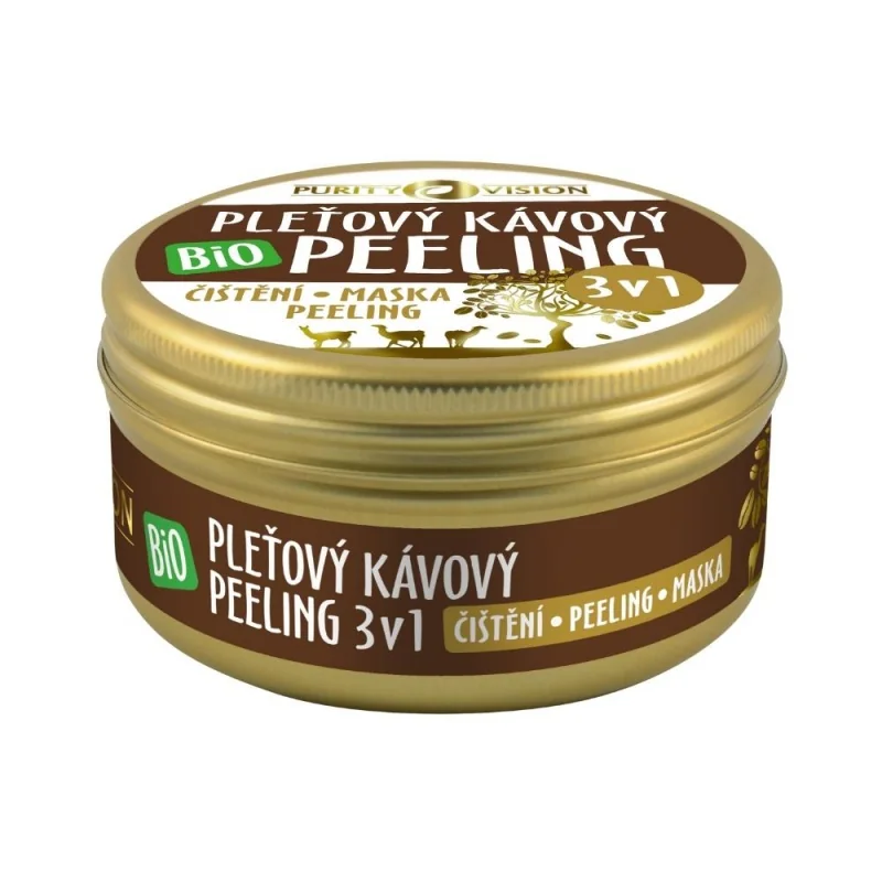 Purity Vision BIO Kávový pleťový peeling 3v1 70 ml