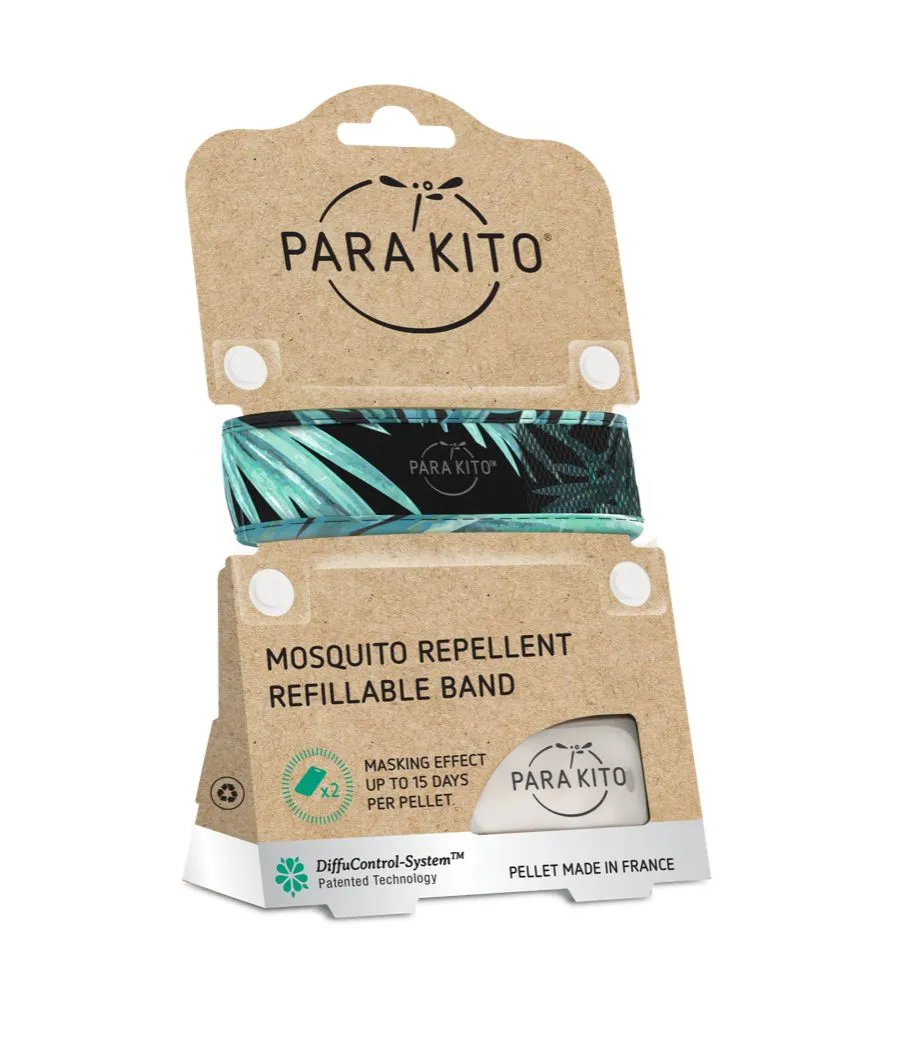 PARAKITO Repelentní náramek proti komárům Temný průzkumník 1 ks + 2 náplně
