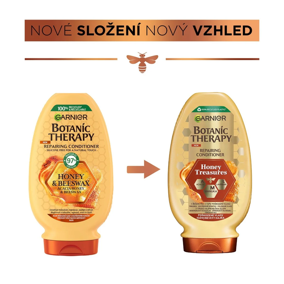 Garnier Botanic Therapy Honey Treasures balzám na poškozené vlasy 200 ml