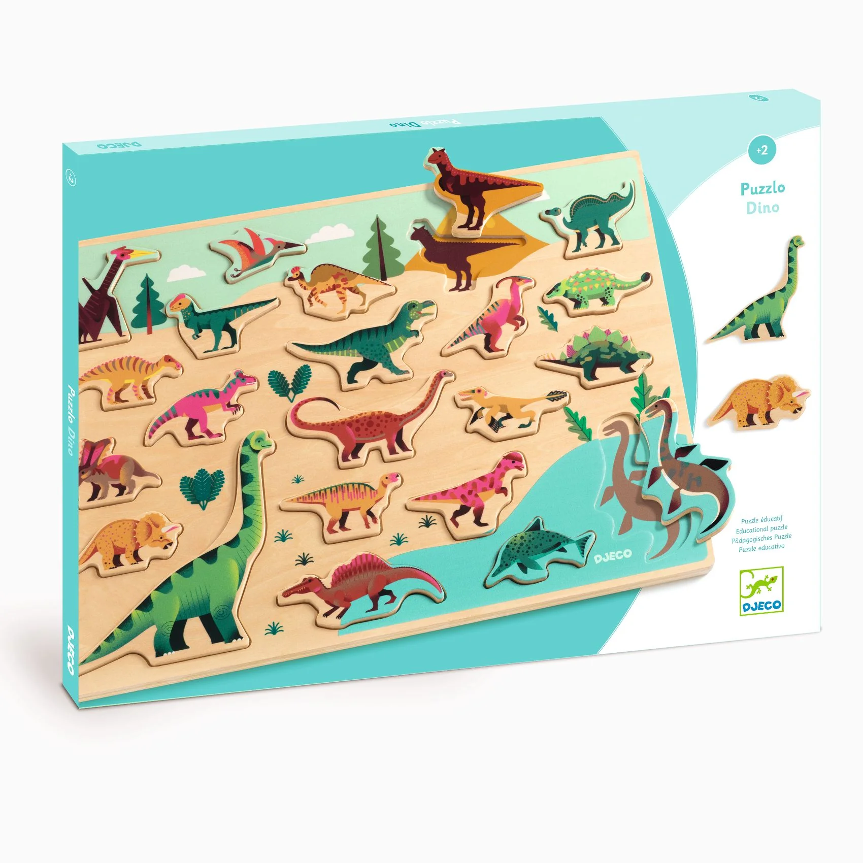 Djeco Dřevěné Puzzlo Dino 