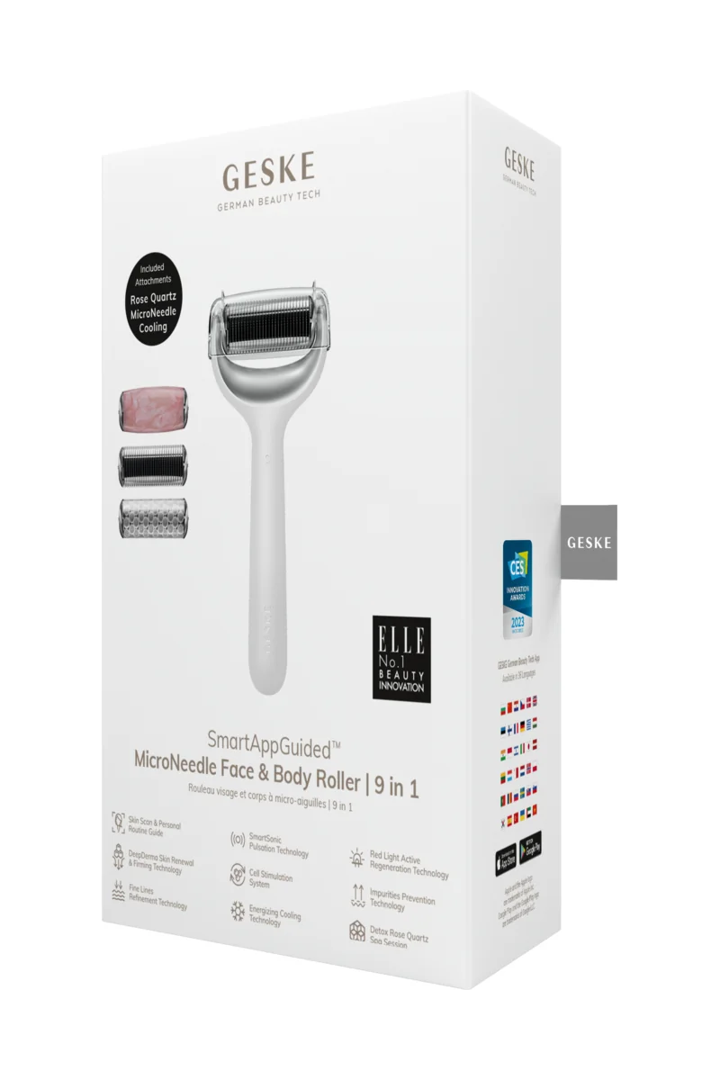 GESKE MicroNeedle Face&Body Roller 9in1 masážní váleček s mikrojehličkami white