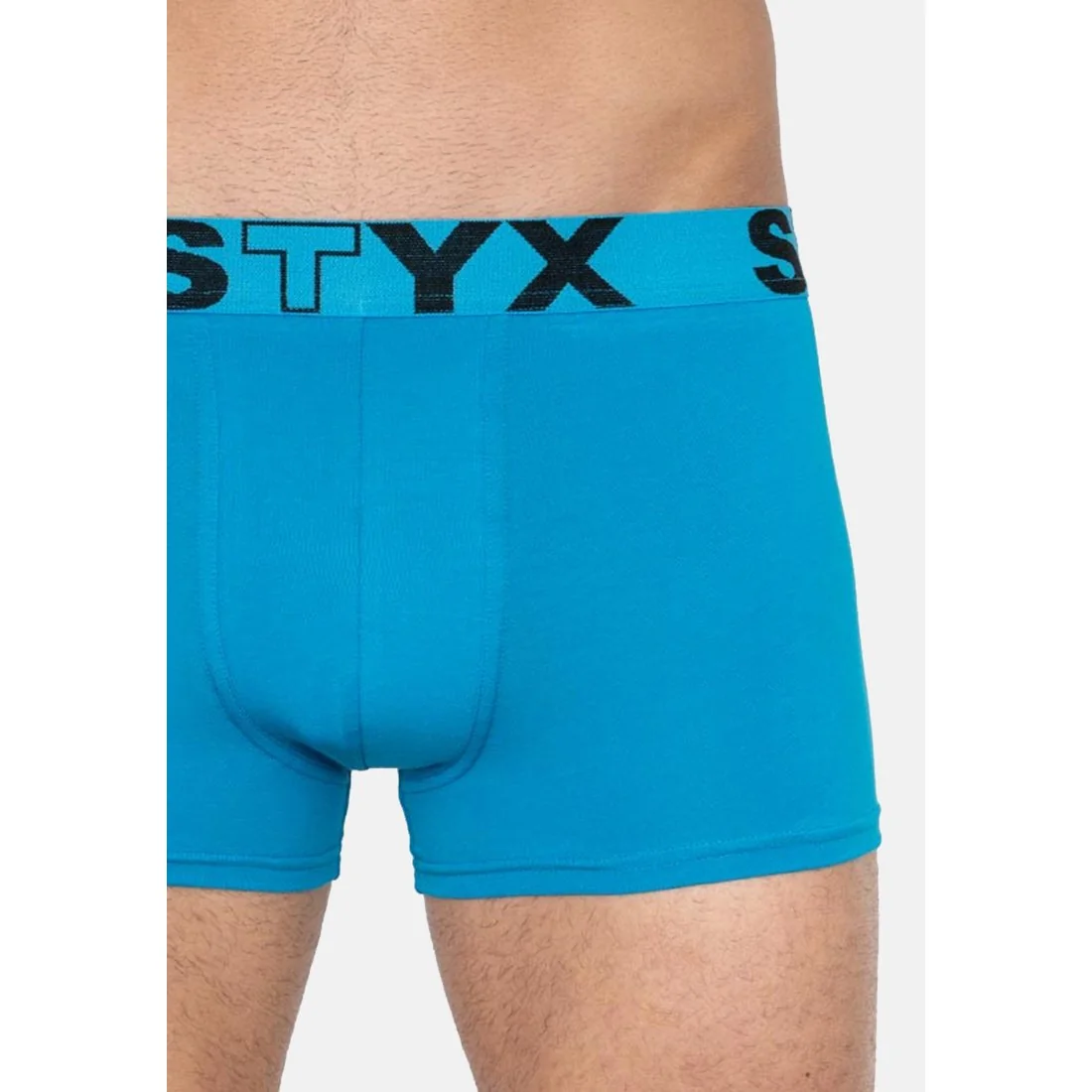 Styx Pánské boxerky sportovní guma světle modré (G969) L 