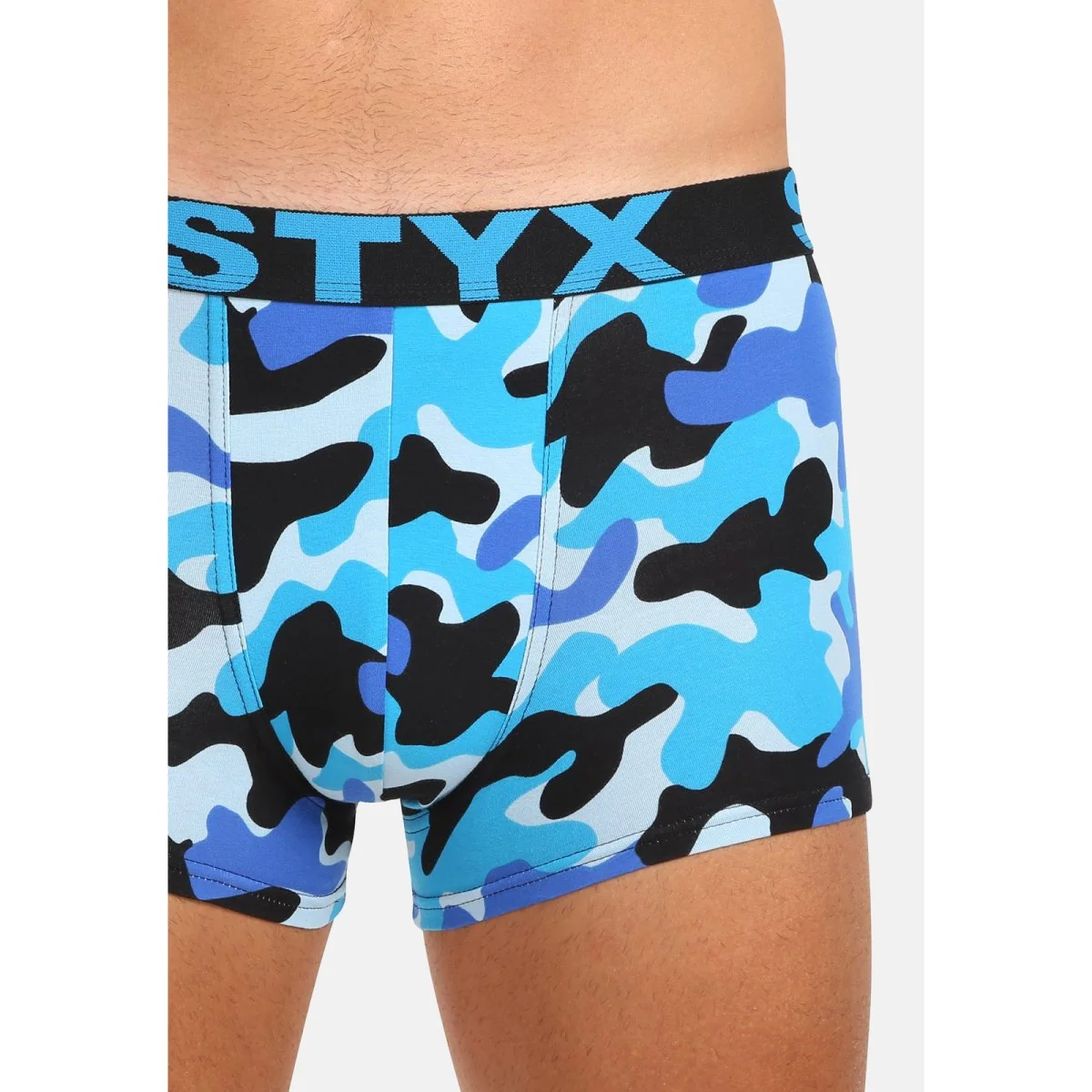 Styx Pánské boxerky art sportovní guma maskáč modrý (G1850) XXL 