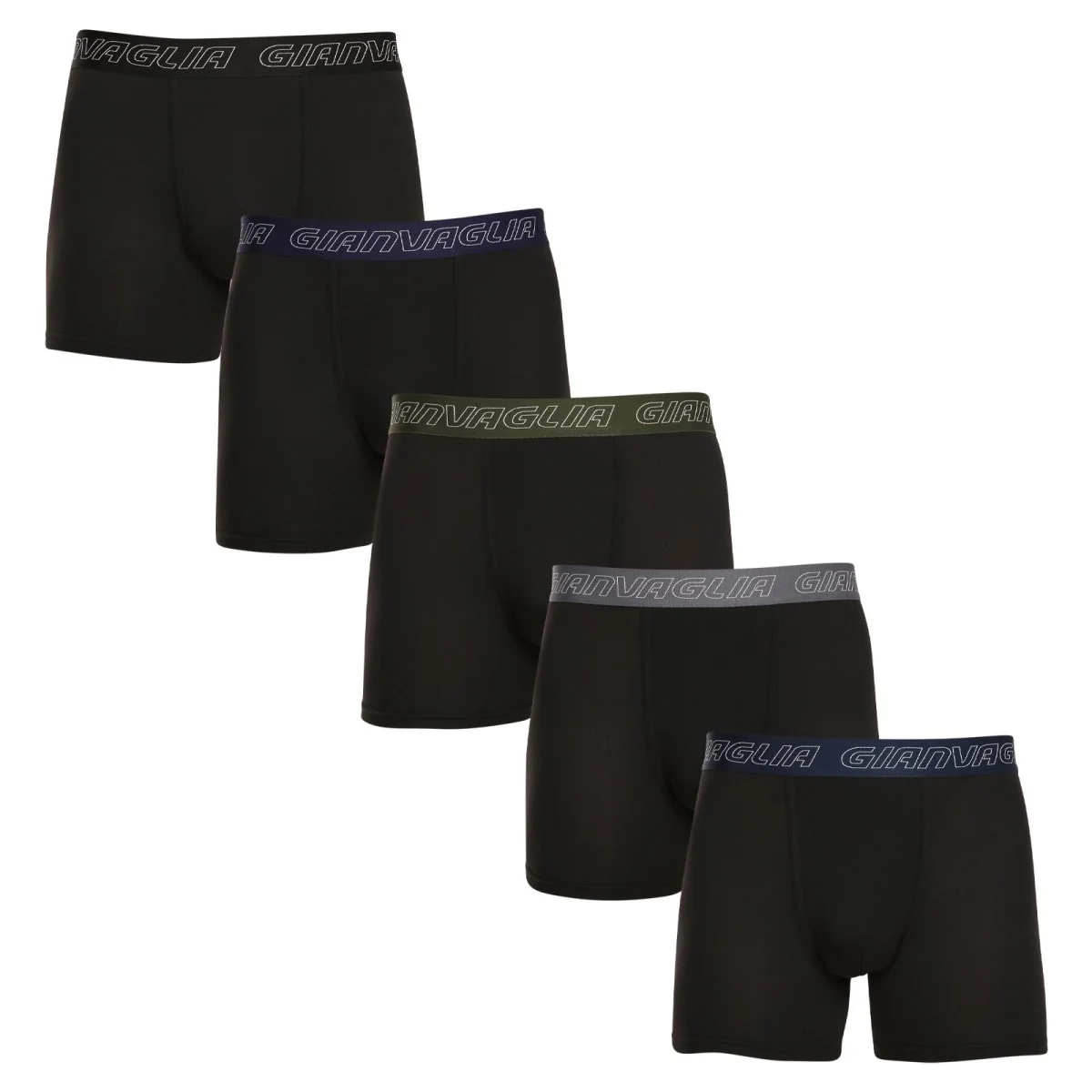 Gianvaglia 5PACK pánské boxerky černé (GVG-5014) M 