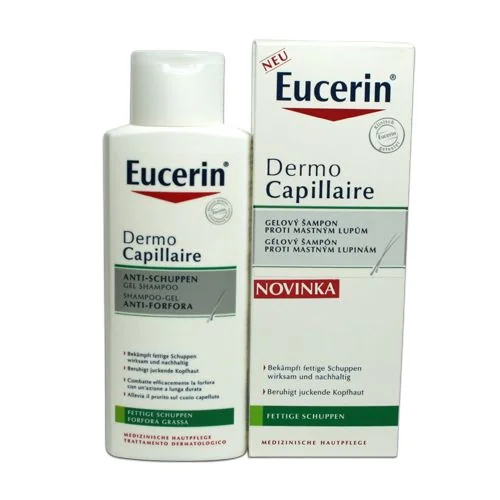 Eucerin Dermocapillaire Gelový šampon proti mastným lupům 250 ml