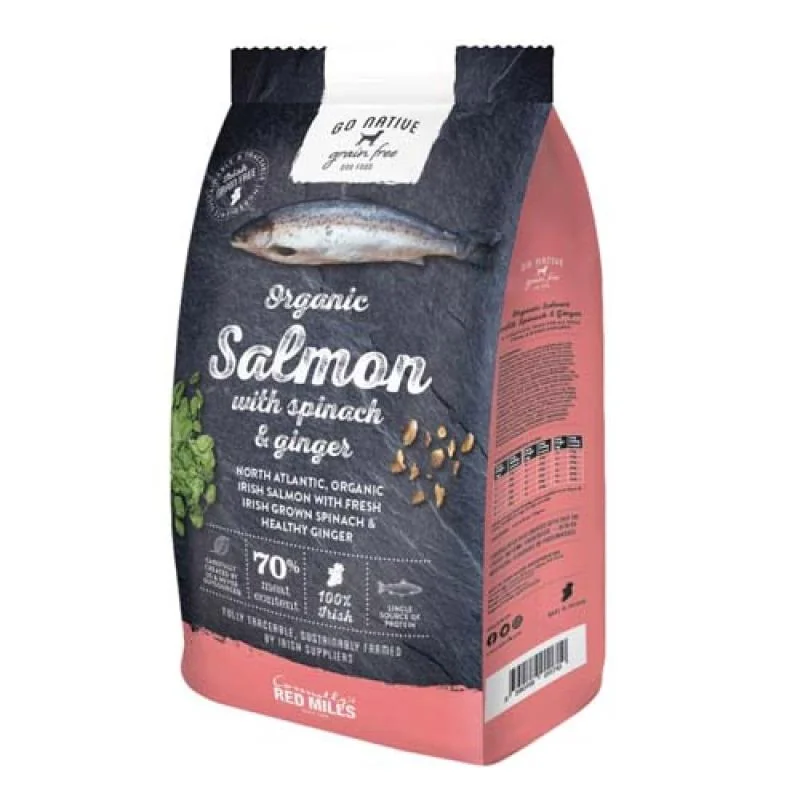 Go Native Salmon with Spinach and Ginger 800g obsahuje až 70%  masa z lososa