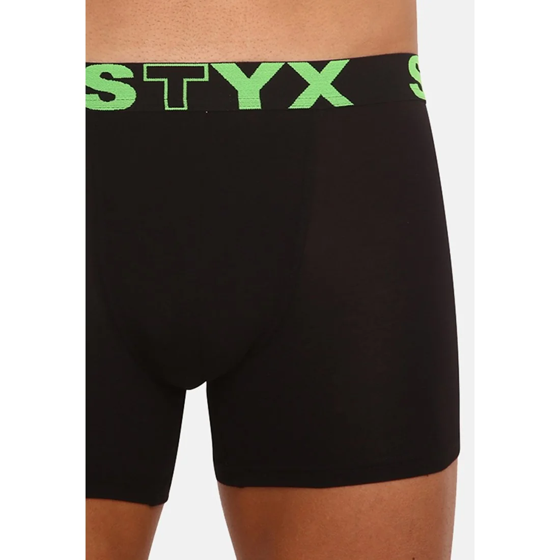 Styx Pánské boxerky long sportovní guma černé (U962) M 