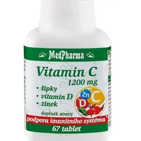 Medpharma Vitamin C 1200 mg šípky + vitamin D + zinek