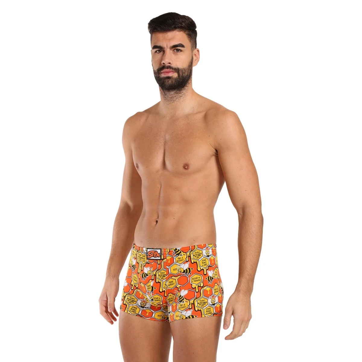 Styx Pánské boxerky art klasická guma včelky (Q1654) XXL 