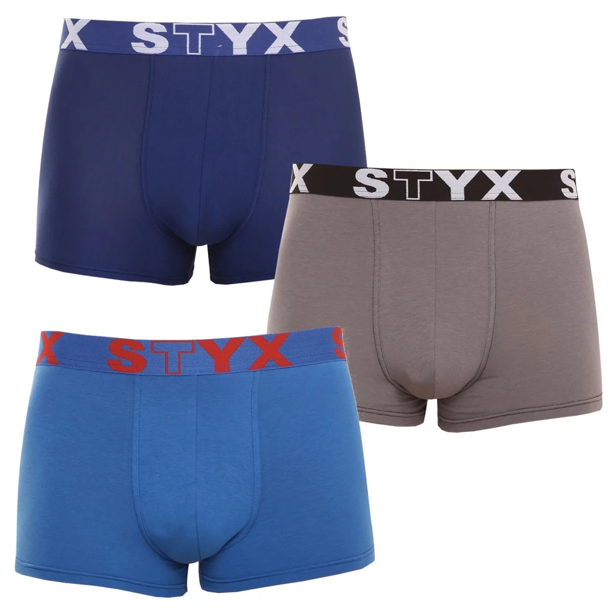 Styx 3PACK pánské boxerky sportovní guma vícebarevné (G9676863) L 