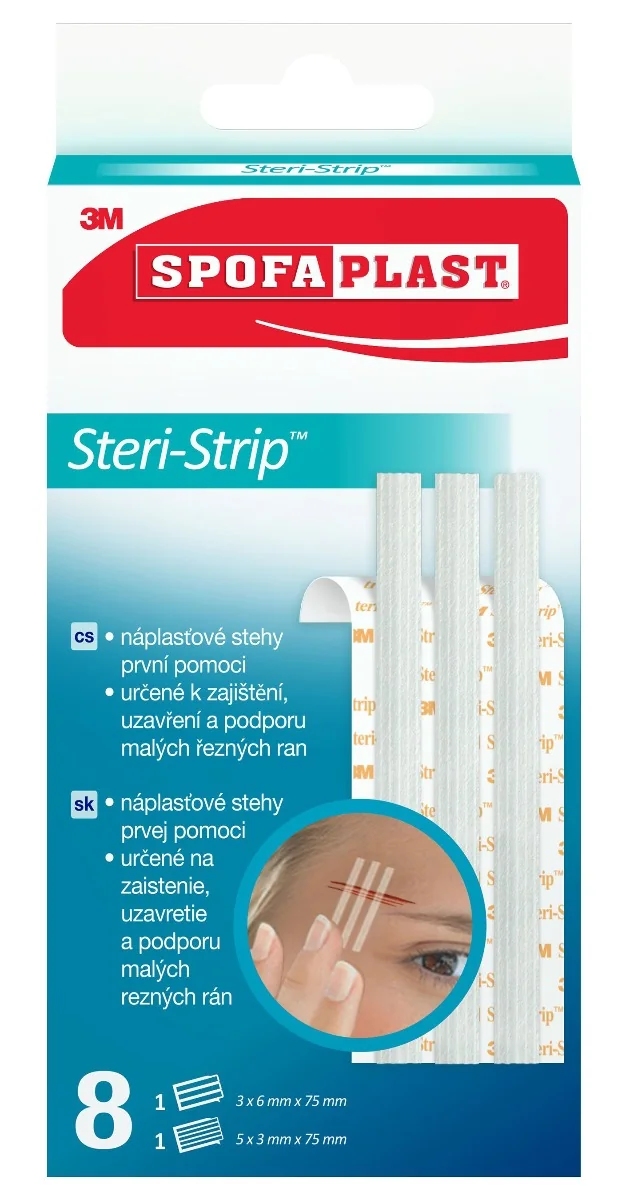 3M Spofaplast 801 Steri-Strip náplasťové stehy 8 ks