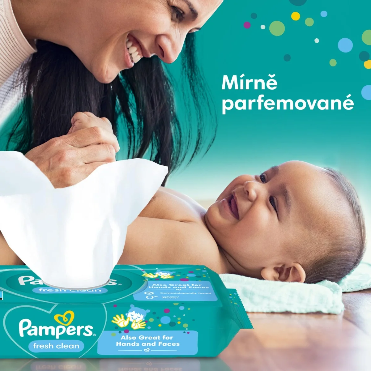 Pampers Fresh Clean vlhčené ubrousky 12x52 ks