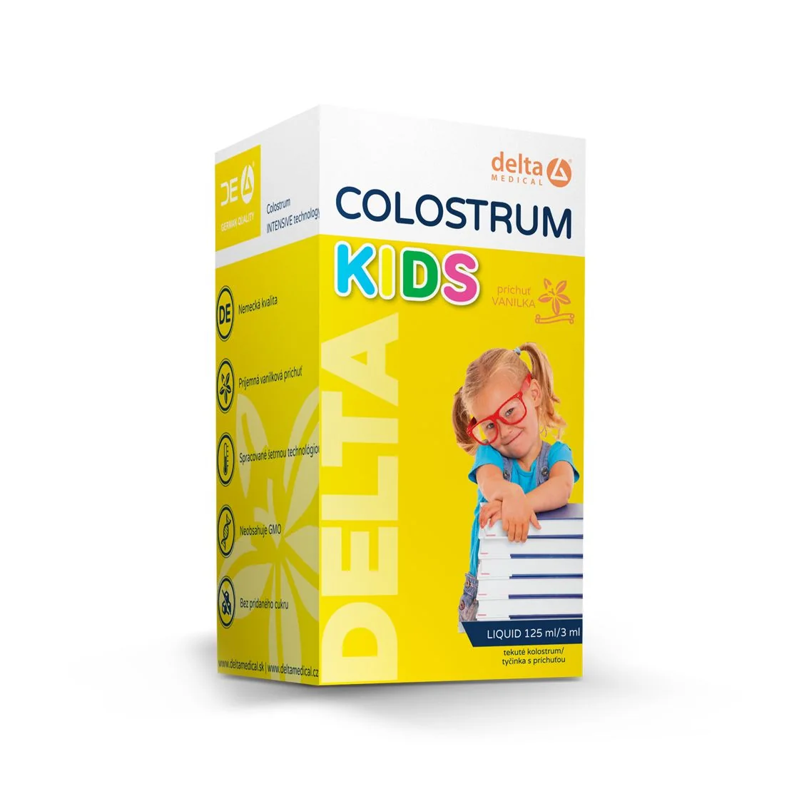 DELTA Colostrum Kids příchuť vanilka 125 ml