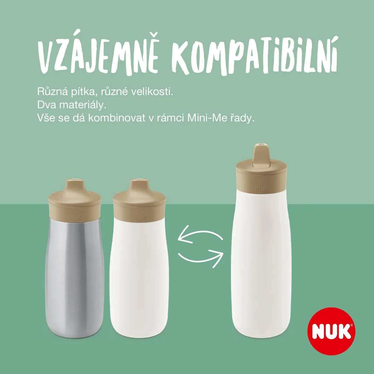 NUK Mini-Me Láhev Sip nerez 9m+ 300 ml 1 ks