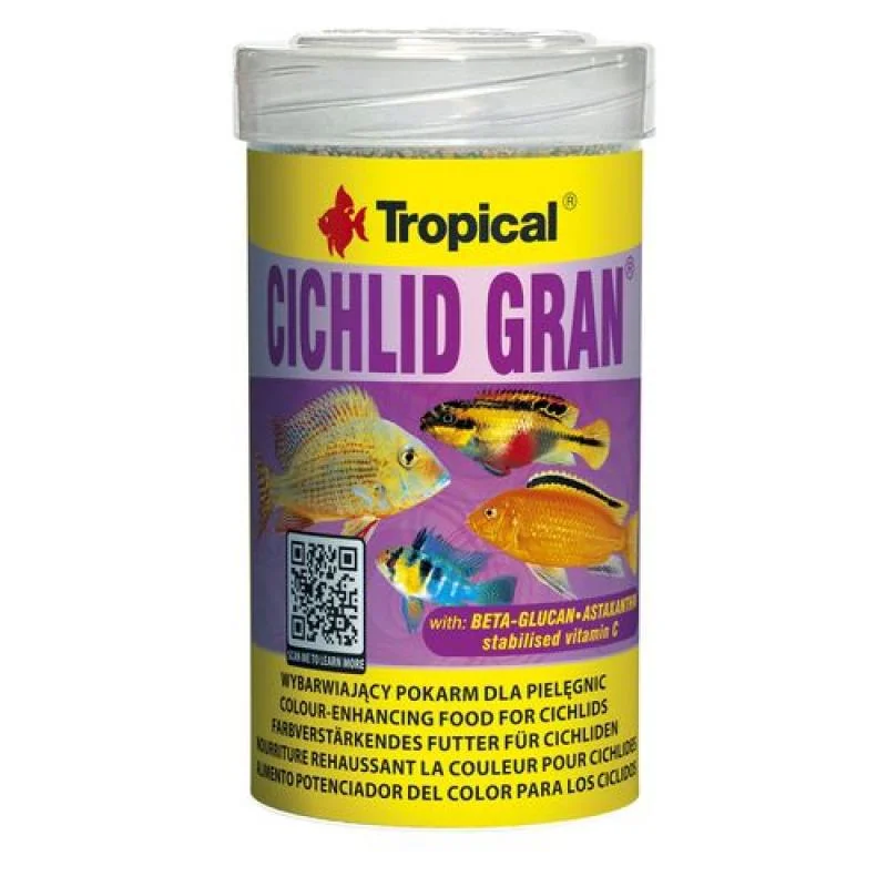 Tropical Cichlid Gran 100ml/55g krmivo s beta-glukanem pro cichlidy 