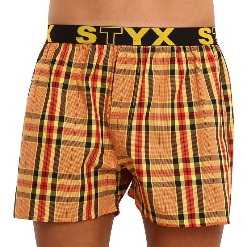 Styx 3PACK pánské trenky sportovní guma vícebarevné (3B092140) XXL 