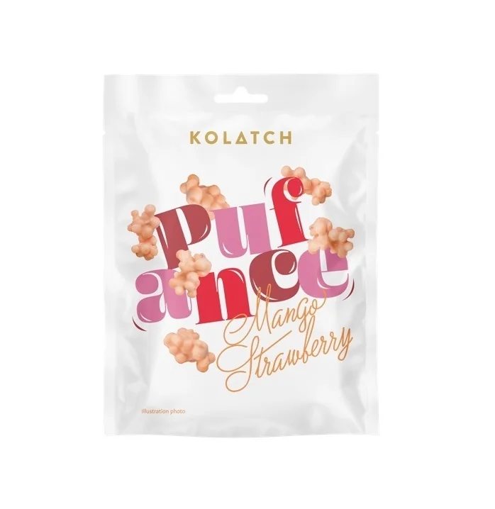 Kolatch Pufance Mango a jahody v bílé čokoládě BIO 45 g