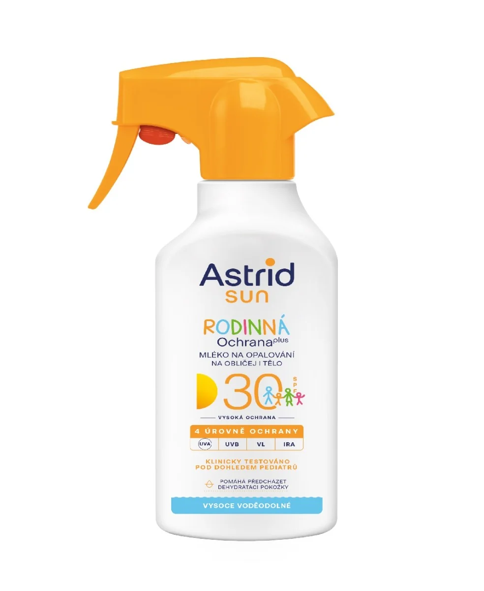 Astrid Sun Rodinné mléko na opalování SPF30 sprej 270 ml