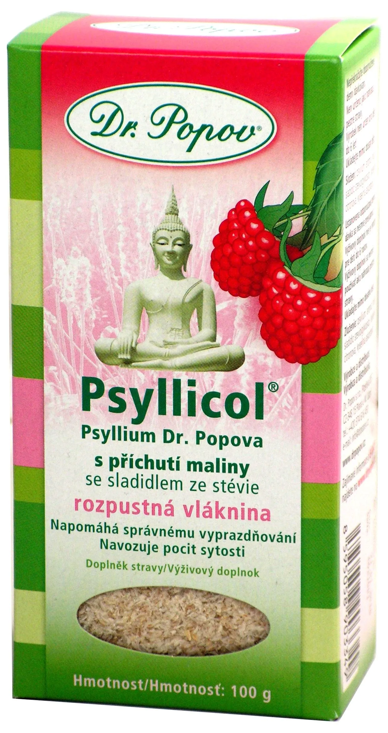 Dr. Popov Psyllicol s příchutí maliny 100 g