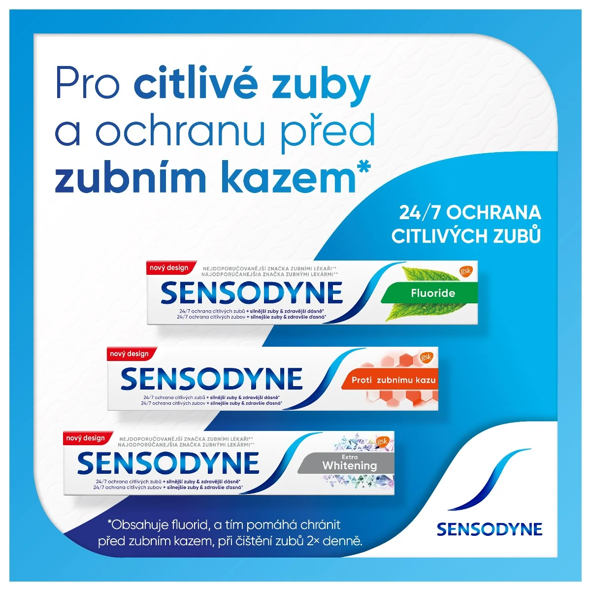 Sensodyne Extra Whitening zubní pasta 2x75 ml