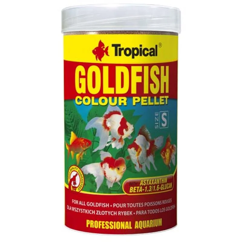 Tropical Goldfish Colour Pellet S 250ml/110g krmivo pro závojnatky, podporující vybarv 