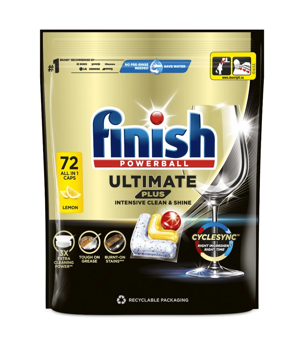 Finish Ultimate Plus All in 1 Lemon kapsle do myčky 72 ks