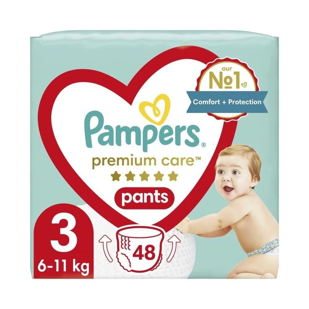 Pampers Premium Care vel. 3 6-11 kg plenkové kalhotky 48 ks