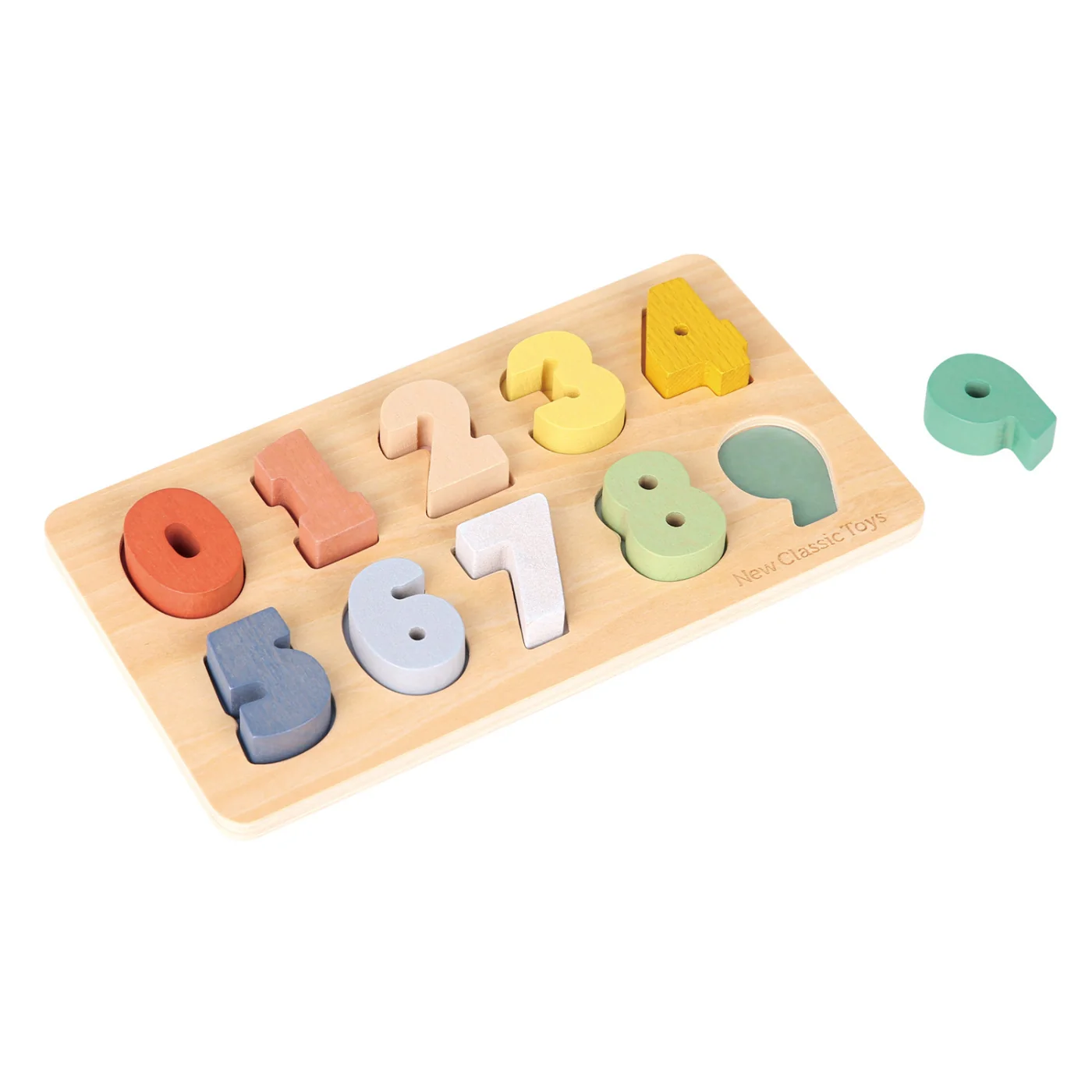 New Classic Toys Vkládací dřevěné puzzle - čísla od 0 do 9