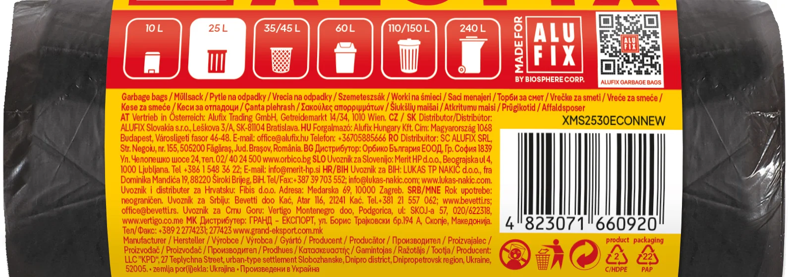 Alufix Basic Pytle na odpadky zatahovací 35 l 15 ks