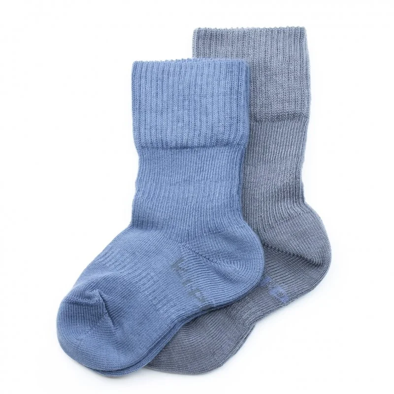 KipKep dětské ponožky Stay-on-Socks 12-18m 2páry Denim Blue 