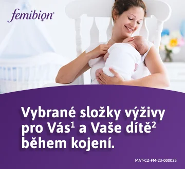 Femibion. Vybrané složky výživy pro vás a vaše dítě během kojení.