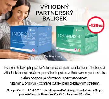 Inofolic + Folandrol sleva 130 Kč (duben 2024)