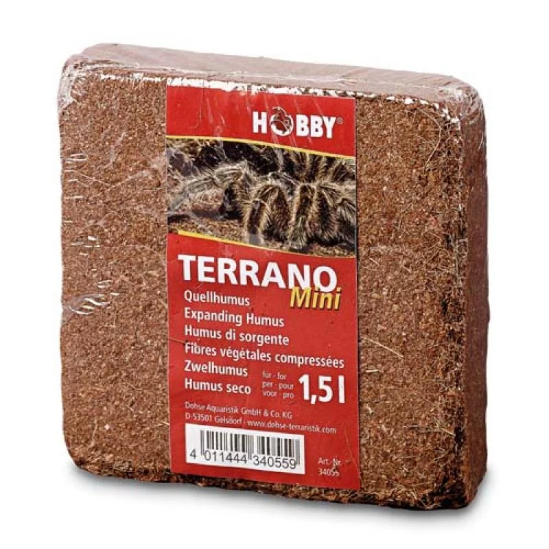 Hobby Terrano Expanding Humus, Mini 1,5l lisovaný suchý blok substrátu