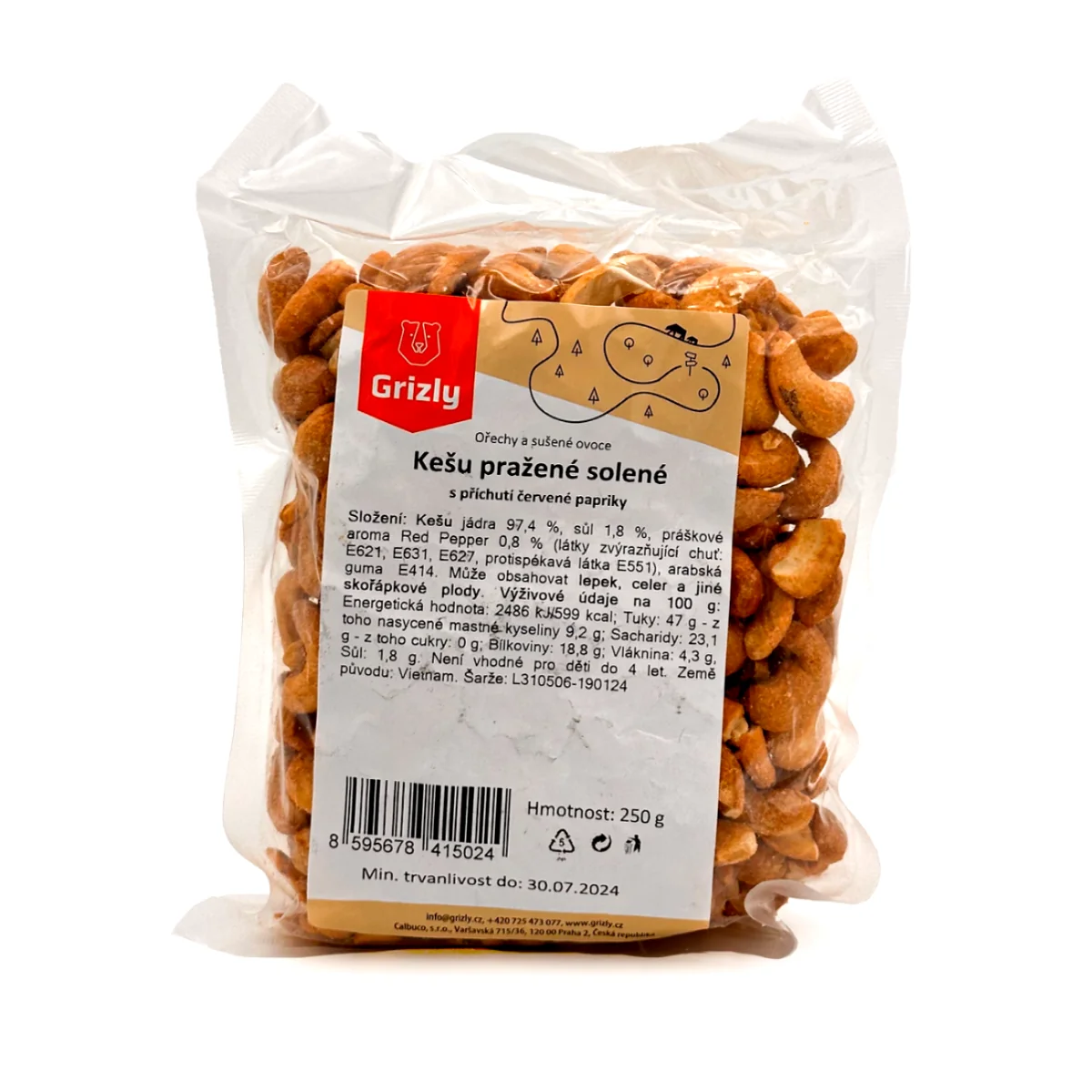 Grizly Kešu s příchutí červené papriky 250 g