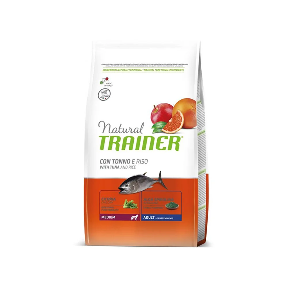 Natural Trainer Medium ryba a rýže granule 12 kg