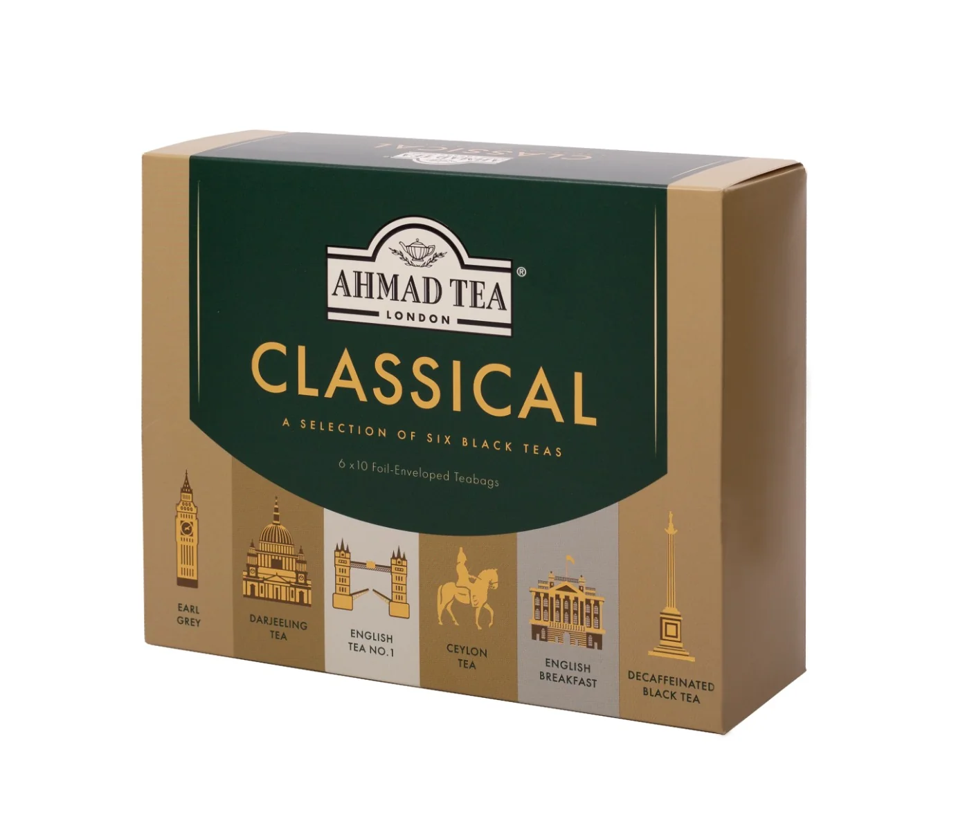 Ahmad Tea Classical Tea Collection porcovaný čaj 6x10 sáčků