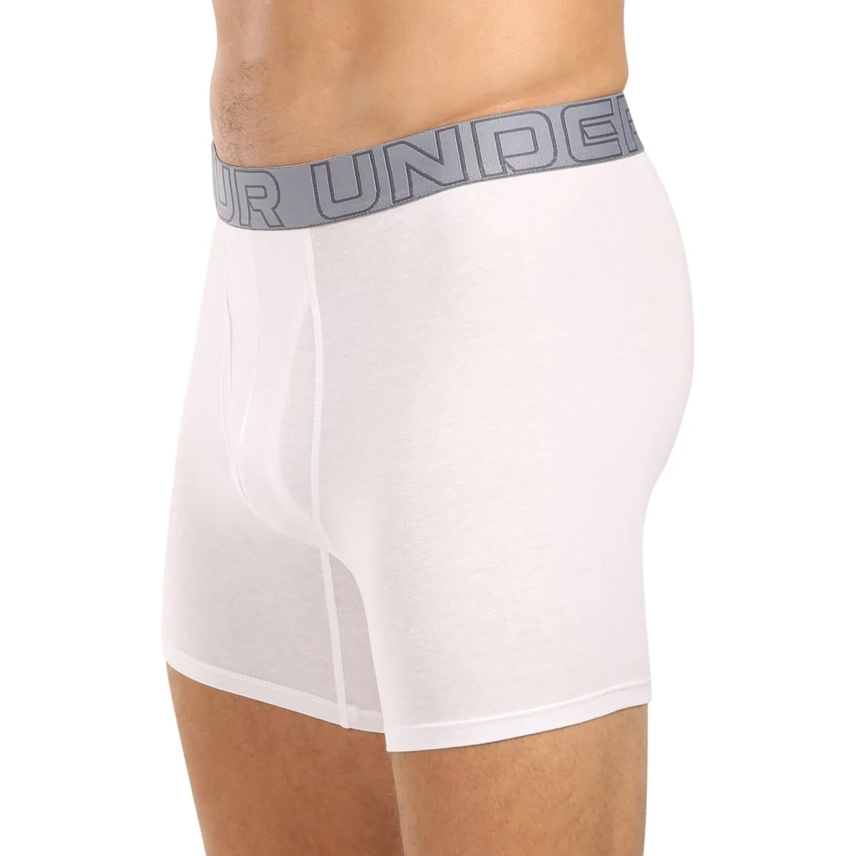 Under Armour 3PACK pánské boxerky bílé (1383889 100) M 