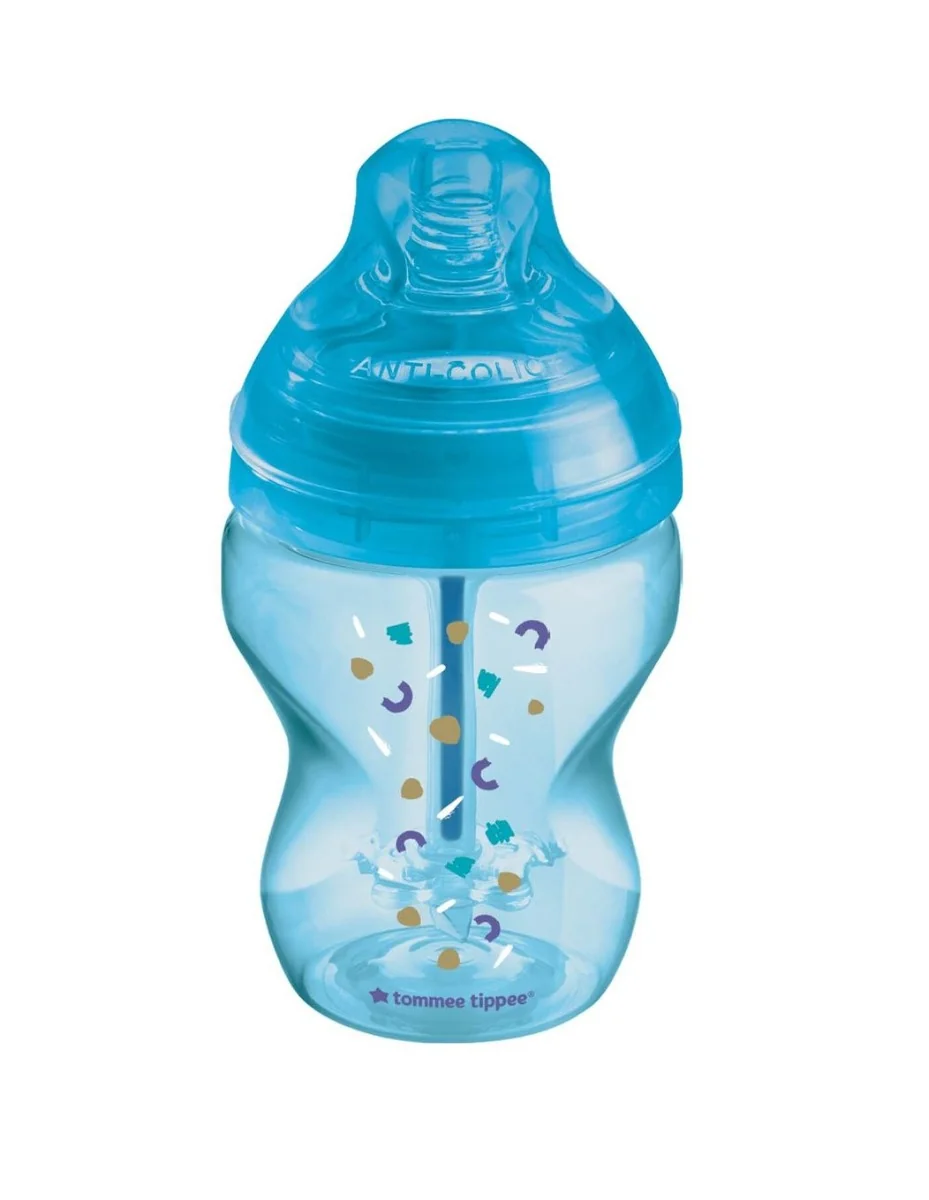 Tommee Tippee Kojenecká lahev ADVANCED ANTI-COLIC Pomalý průtok 0m+ 260 ml 1 ks modrá