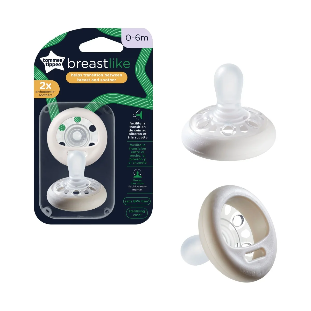 Tommee Tippee CTN Dudlík Breast-like 0-6m 2 ks