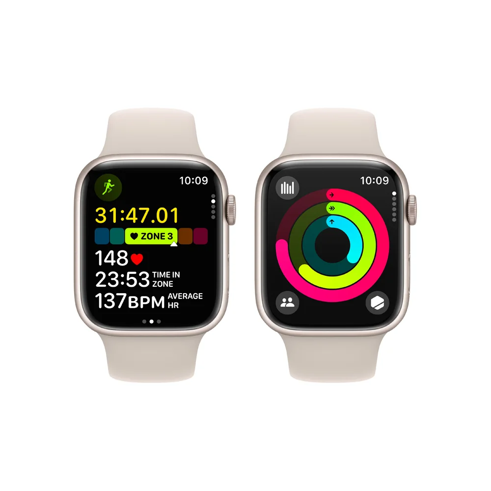 Apple Watch S9 45 mm sport band S/M smart hodinky Starlight