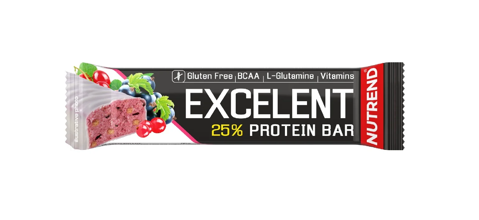 Nutrend Excelent Protein Bar černý rybíz s brusinkami v jogurtové polevě 85 g