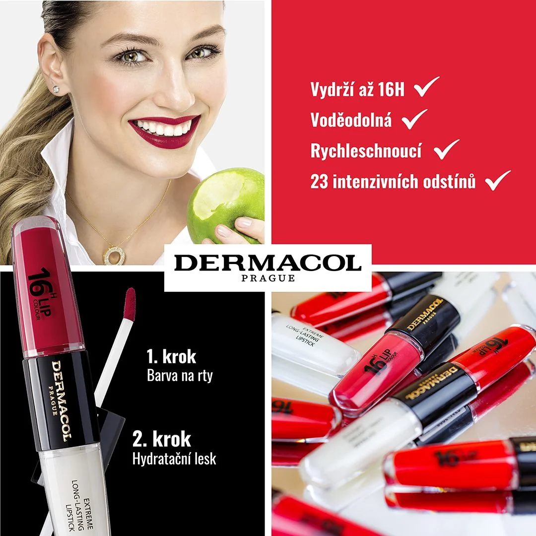 Dermacol 16h Lip Colour Dlouhotrvající barva na rty č. 11 2x4 ml