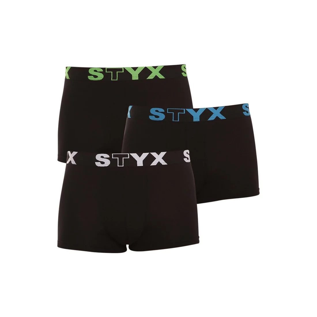 Styx 3PACK pánské boxerky sportovní guma vícebarevné (G9606162) XL