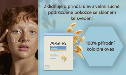 Aveeno Dermexa Zklidňující ovesná koupel, zklidňuje a přináší úlevu suché, podrážděné pokožce se sklonem ke svědění