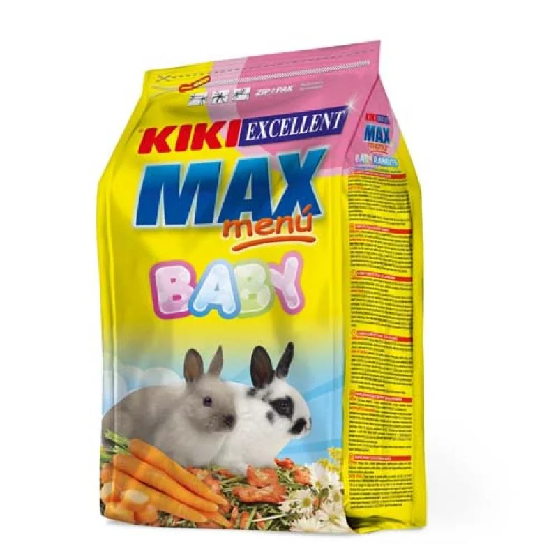 Kiki MAX Menu Rabbit BABY 1kg krmivo pro mladé králíky